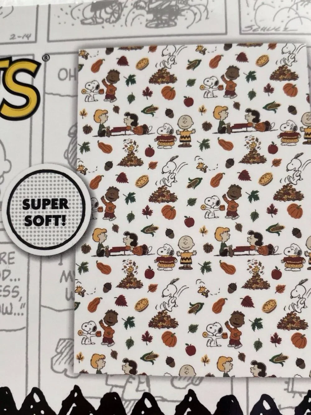Peanuts Snoopy Fall Autumn Throw Blanket Charlie Lucy Franklin 50” X 70” NEW